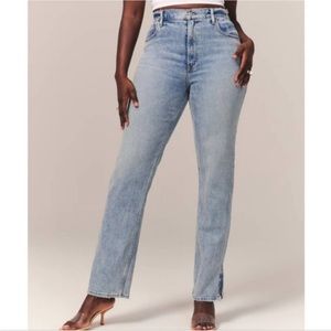 abercrombie & fitch the 90’s straight ultra high rise jean size 8 long